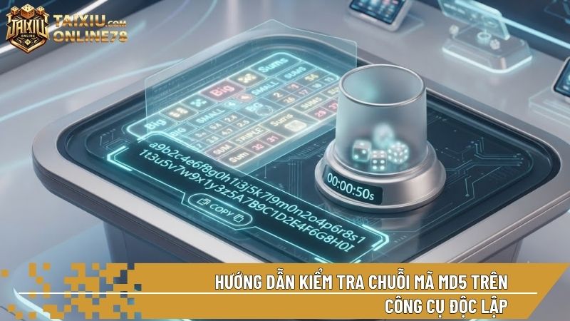 Chuỗi mã MD5 được công khai ngay từ đầu phiên để người chơi kiểm chứng sự xanh chín